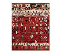1A2T - Tapis Berbere Salon 140x200 cm Rouge - Tapis Moderne Design Ethnique Rectangulaire - Tapis de Salon Berbére à Poils Ras Idéal pour Le Salon, 1728