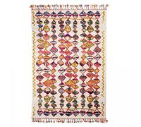 1A2T - Tapis Berbere Salon 160x230 cm Multicolore - Tapis Design Ethnique Moderne Rectangulaire - Grand Tapis Salon à Poils Ras Idéal pour Le Salon, 3514