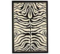 1A2T - Tapis Salon 133x200cm Tapis Noir Motif Animaux, Tapis de Forme Rectangulaire, 73