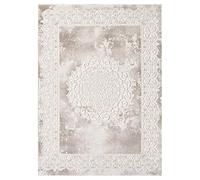 1A2T - Tapis Salon Moderne Design Oriental Style - Tapis Entree Interieur Beige 60x110 cm - Petit Tapis d'entrée Intérieur idéal pour l'entrée, 3581