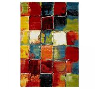 1A2T - Tapis Salon Moderne Design Tapis Jute Polypropylene - Tapis Salon Multicolore 120 x 170 cm - Tapis à Poils Ras idéal pour Le Salon, 1029