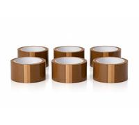1Above | 6 rouleaux de ruban adhésif marron pour emballage 48 mm x 66 m | sans bruit | ruban adhésif de qualité premium | très résistant | idéal pour déménagement | ruban adhésif pour boîte