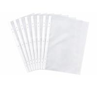 1ABOVE Lot de 100 pochettes perforées en plastique A4 de qualité supérieure de 60 microns, finition en verre transparent, pochettes en polyéthylène durables, parfaites pour organiser le papier, les
