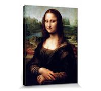 1art1 Leonardo Da Vinci Poster Impression sur Toile La Joconde Affiche Murale XXL Encadrée | Tendue sur Cadre en Bois | Tableau 40x30 cm