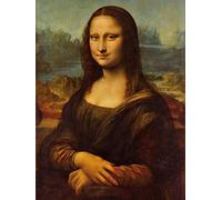 1art1 Leonardo Da Vinci Poster Impression sur Toile La Joconde, Mona Lisa, 1503-1506 Affiche Murale XXL Encadrée | Tendue sur Cadre en Bois | Tableau 80x60 cm