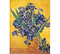 1art1 Vincent Van Gogh Poster Impression sur Toile Iris, 1889 Affiche Murale XXL Encadrée | Tendue sur Cadre en Bois | Tableau 40x30 cm
