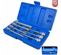 Blue Spot 01514 Jeu de douille TORX Set, 7 pièces, ultra longue