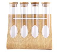 1ensemble Support De Présentation Pour Grains De Café Bouteille Verre Transparent Rack À Tubes Verre Pour Café Et Thé Étagère Multifonctionnelle Pour Cuisine Et Cafés