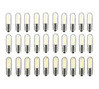 1fortunate Ampoules, Ampoules à Filament LED AC220V E14 1W/2W/4W, Mini lampes COB for réfrigérateur, congélateur, éclairage de Machine à coudre, paquet de 20(Warm White,E14 1W)