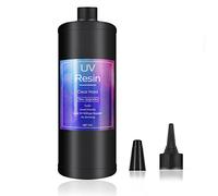 1kg UV Résine Transparent Type Dur Nouvelle Formule Rapide Durcissement Ultraviolet Solaire Résine Époxy Colle pour Moules/Bijoux Pendentifs Boucles D'oreilles Bracelets Fabrication Artisanat DIY