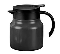 1L Théière Isotherme, Distributeur de Café en Acier Inoxydable, Carafe à Café Thermique avec Infuseur à Thé Amovible pour Boissons Chaudes et Froides(Noir)