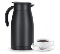 1L Verseuse isolante en acier inoxydable Thermos à vide Café Théière noire