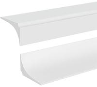 1M Bande d'étanchéité Silicone Pliable Barrage d'eau Seuil de Douche Joint Douche Barriere de Douche Retenue d'eau Anti Débordement pour Salle de Bain Evier Cuisine, Blanc (Sans Adhésif de Support)