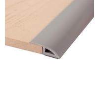 1M Seuil de Porte Adhesif Barre de Seuil de Porte de Sol en PVC Barre De Seuil Adhesive Profilé de Transition Bande de transition sol, Convient pour Une Pente de Seuil de 7-10 mm (Gris)