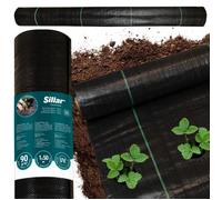 1m x 50m Toile de paillage 90g/m2- SILLAR - Bache Noire Agricole