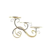 1M2nO3pK Support à gâteaux Présentoir à gâteaux trois niveaux, présentoir cupcakes en métal for assiettes de mariage, for vaisselle fête Présentoirs à cupcakes(Gold)