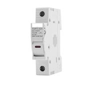 1P 2P DC Fuse Holder 10 * 38mm High Voltage Solar PV 1100V TOPV-30 Base Photovoltaic System Protection Protector gpV MQXFCZUX(1P With LED)