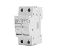 1P 2P DC Fuse Holder 10 * 38mm High Voltage Solar PV 1100V TOPV-30 Base Photovoltaic System Protection Protector BIANMTSW(15A,2P Without LED)