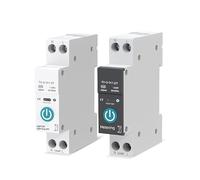 1P 63A, Rail DIN Pour Maison Intelligente, Télécommande Sans Fil, Interrupteur Intelligent Blanc, Sans Mesure Composants électriques(ZigBee 10A,Black with metering)