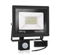 1PACK - 30W Projecteur LED détecteur de mouvement,Blanc Froid (6000K) 3000LM Projecteur LED Exterieur Avec Detecteur Imperméable IP66 Projecteur LED exterieur de sécurité pour, garage, couloir