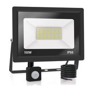 1PACK - Projecteur LED détecteur de mouvement 100W,10000LM Projecteur LED Exterieur Avec Detecteur Blanc Chaud(3000K) Imperméable IP66 Projecteur LED exterieur de sécurité pour, garage, couloir