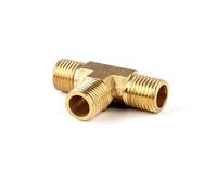 1pc 1/8 "1/4" 3/8 "1/2" 3/4 "BSP filetage mâle/femelle en forme de L en forme de T pneumatique/plomberie raccord de tuyau en laiton eau huile gaz adaptateur (Color : T-M, Size : 3/8")