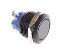 1pc 16mm Noir Acier Inoxydable Étanche Bouton-Poussoir Commutateurs 1no Auto-Réinitialisation Presse Étanche Momentané Bouton-Poussoir Interrupteur