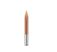 1pc 3D fraise 4mm 6mm tige 3 bords pyramide peu TICN enduit V carbure CNC for le travail du bois(4x0.3x40)