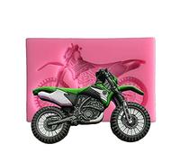 1PC 3D moto silicone moule fête anniversaire gâteau bricolage outils de décoration sucrerie chocolat fondant moule de cuisson-Couleur aléatoire