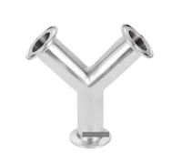 1PC 51mm Pipe OD 2" Tri Clamp 304 Stainless Y Shaped Pipe Fitting Plumbing Fittings