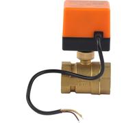 1pc AC 220V G1-1/4 DN32 2-Way 3-Wire 2-Point Control Brass Electrical Motorized Ball Valve
