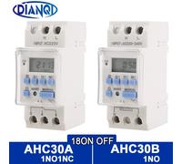 1pc AHC30A/AHC30B 40A 7 jours Din Rail LCD hebdomadaire Programmable minuterie électronique interrupteur 1NO1NC 220VAC 12V24VDC 18ON/OFF relais de temps 1NO1NC 12V