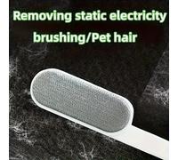 1PC Brosse Électrostatique Manuelle Double Face pour Enlever les Poils d'Animaux, pour Nettoyer les Vêtements, les Canapés, les Meubles, les Tapis Gray-Double Sided