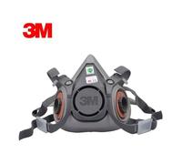 1pc Demi-masque classique réutilisable 6200 sans cartouches filtrantes-Système bi-filtres pour une résistance respiratoire limitée