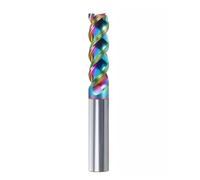 1pc HRC60 3 Cannelures DLC Revêtement Plat En Forme De U Fraise Acier Carbure for Aluminium CNC Machines Fraises Outils