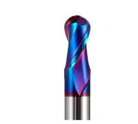 1pc HRC65 HRC70 Fraise À Bout Sphérique En Carbure De Tungstène CNC Routeur Peu Outil Fraisage R0.5 R10 Métal