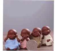 1pc Monk Figurines, Mignon Petit Statue De Bouddha Ornement Creative Crafts Maison, Voiture Bureau Intérieur Affichage Poupées Décoration (Style Aléatoire)