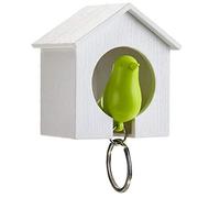 1pc Oiseau Whistle Maison Keychain Support Mural Crochet Porte-clés Porte Sparrow Porte-clés Porte-Cadeau Home Decor (Couleur aléatoire)