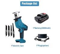 1PC petite batterie - Makita-Scie sabre alternative sans fil, Vitesse variable, Bois, Métal, PVC, Coupe de tu
