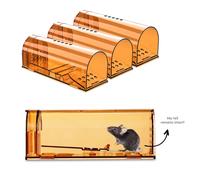 1Pc piège à souris Cage pas tuer Animal Cage de contrôle pour animaux de compagnie souris réutilisable rongeur receveur piège à Rat Brown
