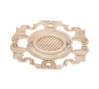 1pc porte en bois massif coeur fleur sculpté Applique Onlay sculpture sur bois ovale creux décalcomanie meubles de maison décor ornement 21/22/26cm