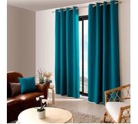 1pc Rideau Occultant - Rideau Thermique Isolant Anti Froid et Chaleur 140x240 Tenture Opaque à Oeillets Lumiere anti UV（bleu lac）