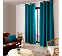 1pc Rideau Occultant - Rideau Thermique Isolant Anti Froid et Chaleur 140x240 Tenture Opaque à Oeillets Lumiere anti UV（bleu lac）