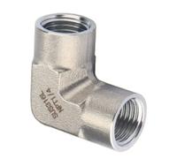 1PCS 1/8" 1/4" 3/8" 1/2" NPT Femelle À Femelle Coude À 90 Degrés, Connecteur De Raccord De Tuyau Forgé En Acier Inoxydable 316L(3/8")