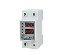 1pcs 40A 63A Digital Réglable Over & Under Voltage Protector Dual Display 230V Din Rail Relay Surge (Size : 2P, Color : 63A)(40a)