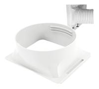 1pcs Adaptateur de Tuyau d'Échappement pour Climatiseur Portable, Connecteur Tube de Tuyau d'Échappement,ABS, Blanc,150 Mm/5,9Pouces