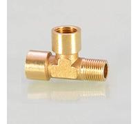 1PCS All Types 1/8" 1/4" 3/8" Female Male Tee 3 Ways Splitter Brass Pipe Fitting Water Gas Oil DN6/DN8/DN10 Home Garden(F-F-M,3/8") Plumbing Fittings