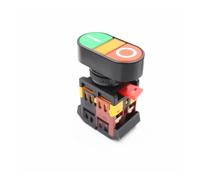 1pcs APBB-22-25N 22mm 380V cheval auto-réinitialisation double bouton double avec bouton lumineux interrupteur d'alimentation avec lumière Controls Switches