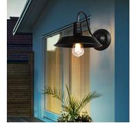 1pcs Applique Murale d'extérieur à col de Cygne pour Jardin Tout Noir Ø26cm Murale antirouille étanche de Ferme rétro - SMOTOP