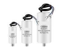 1Pcs CBB60 electronic starter Run Capacitor 450V 4UF 5UF 6UF 8UF 10UF 12UF 14UF 16UF 20UF 100UF Start Water Pump Washer Air Pump with Screws MQXFCZUX(450V40UF)